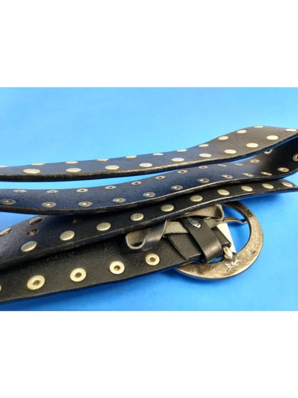Women's Genuine Leather WCM New York Studded Rivet Belt NWT Size Large